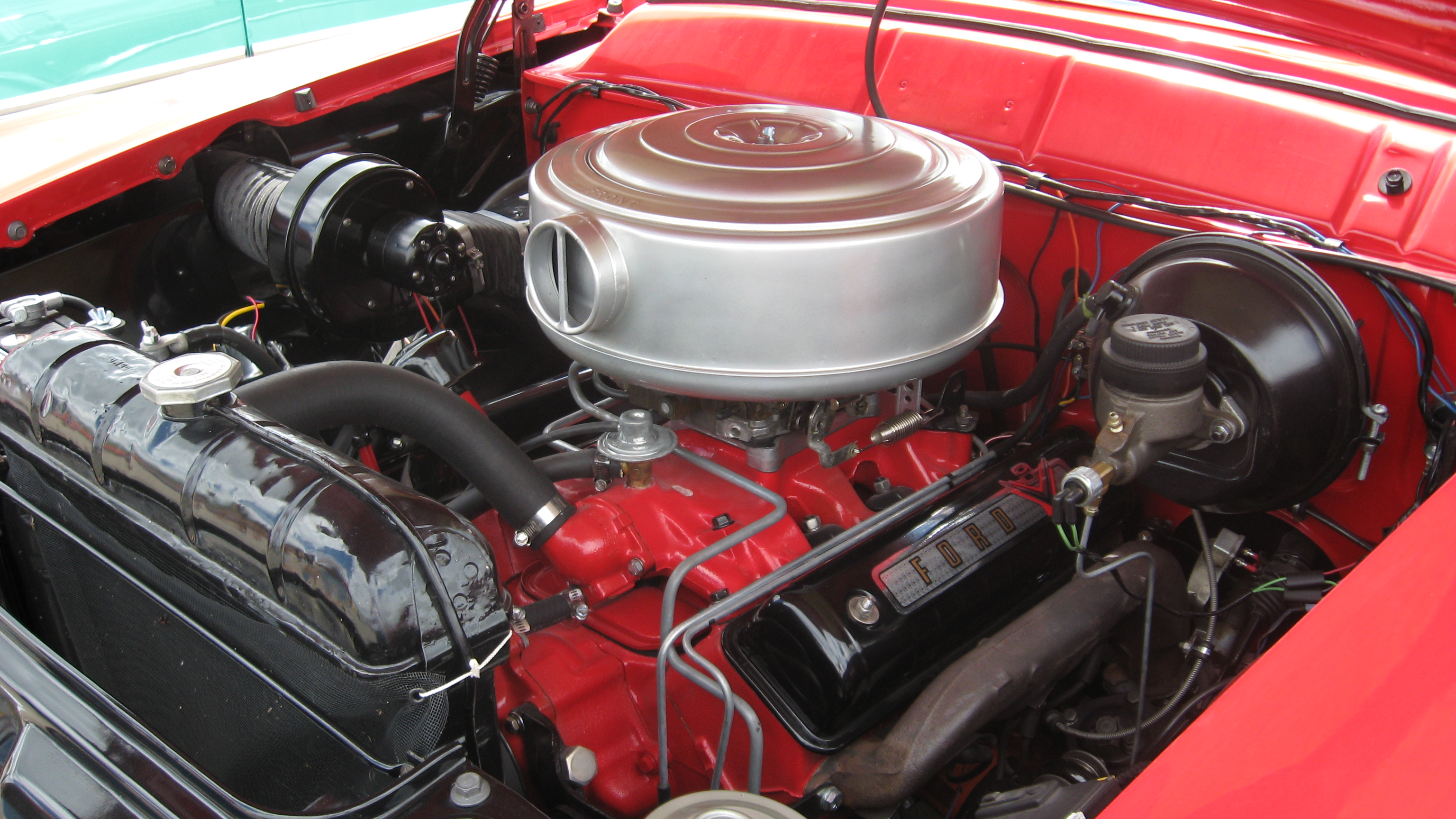 '56-7 Sunliner engine bay
