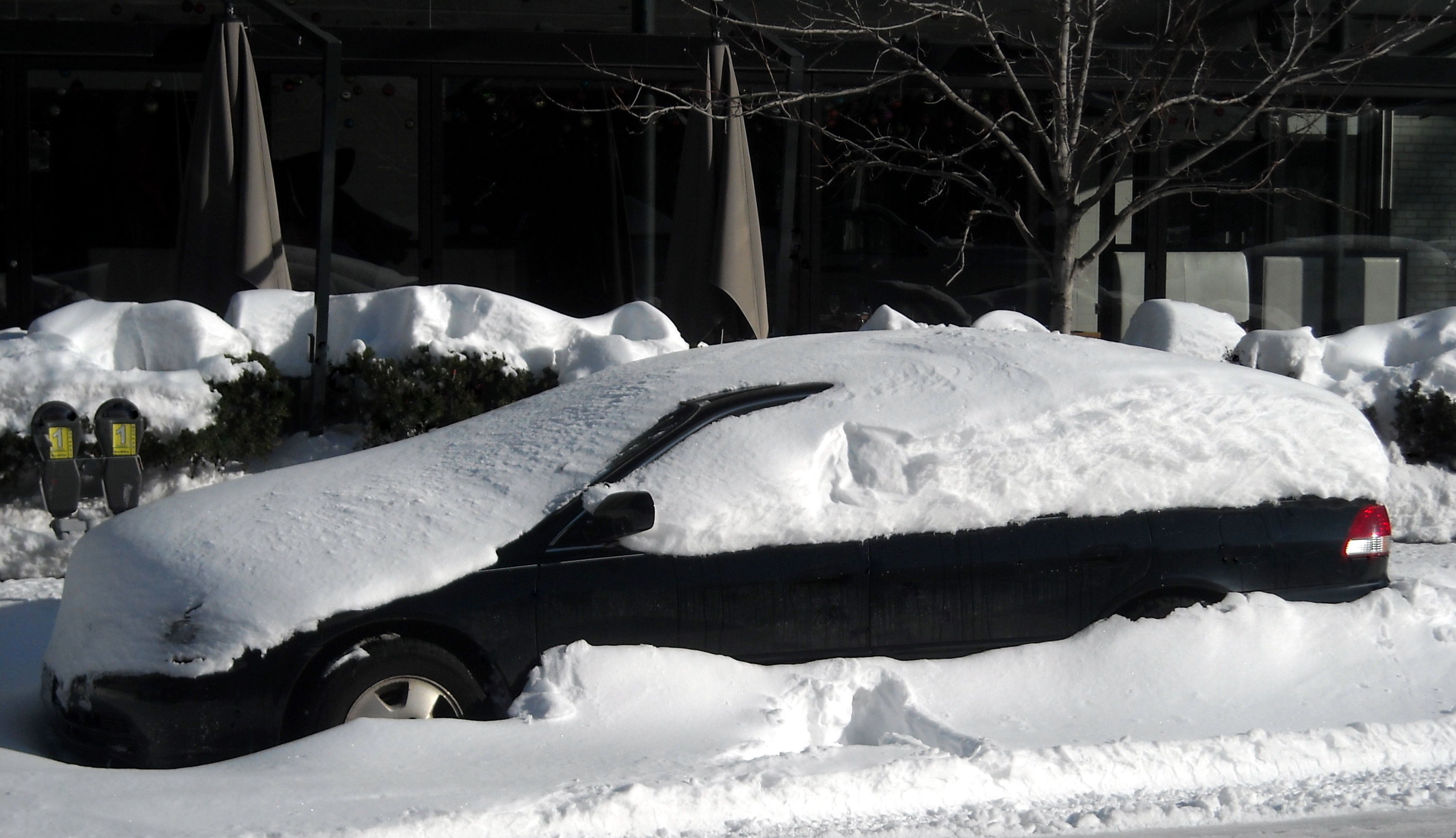 Car covered in snow