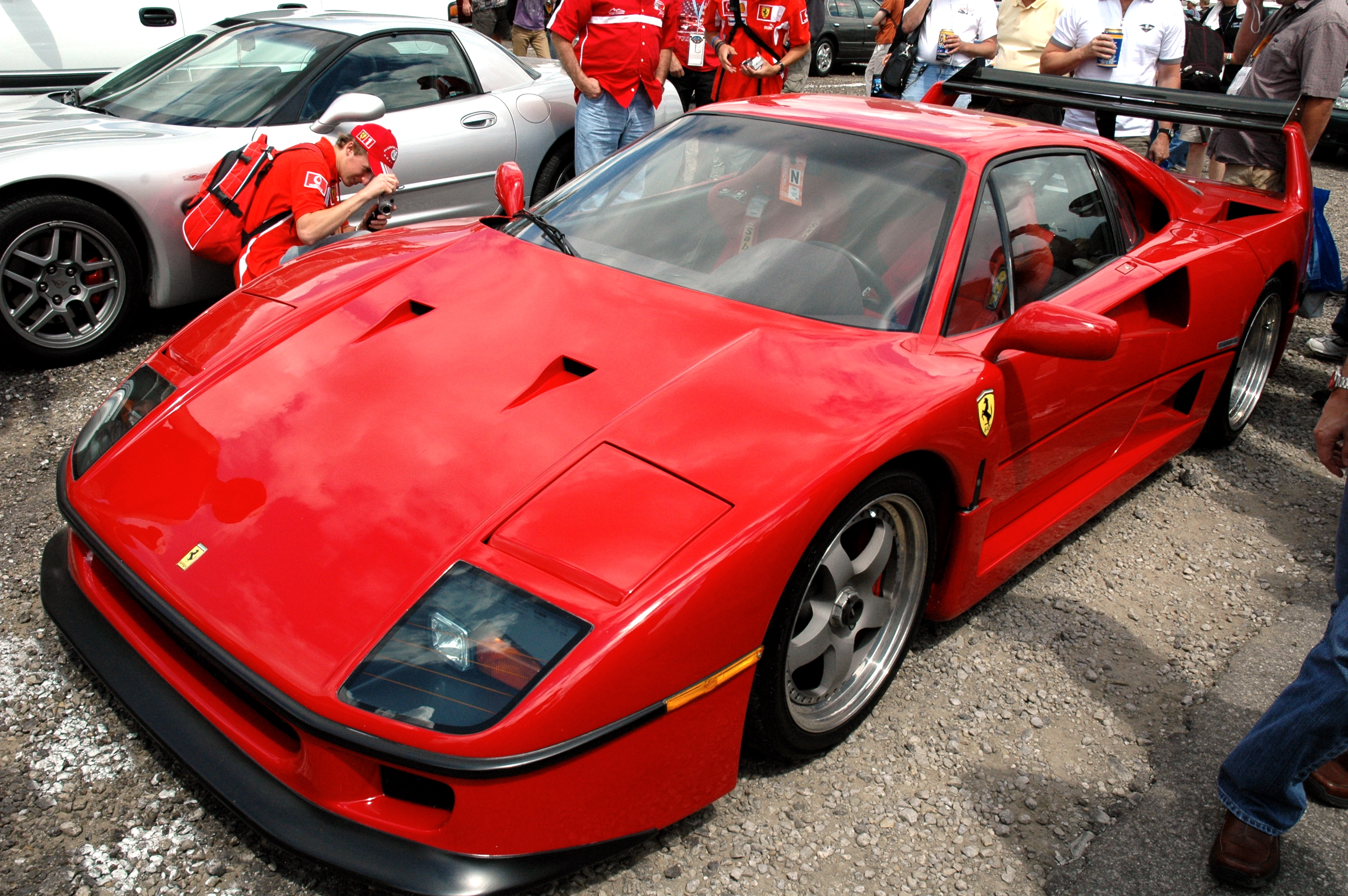 Ferrari F40 in IMS parking lot