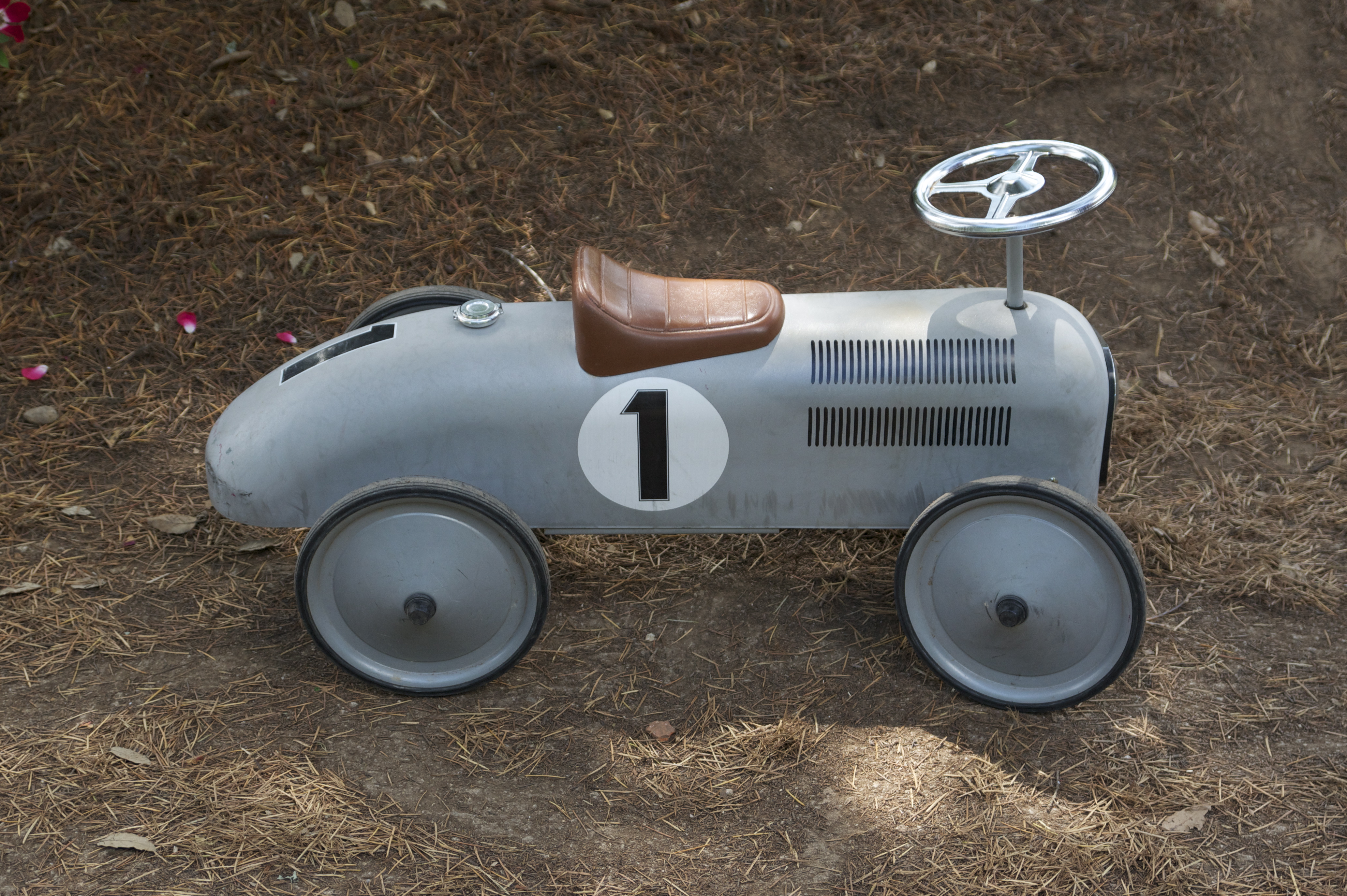 Grey toy car