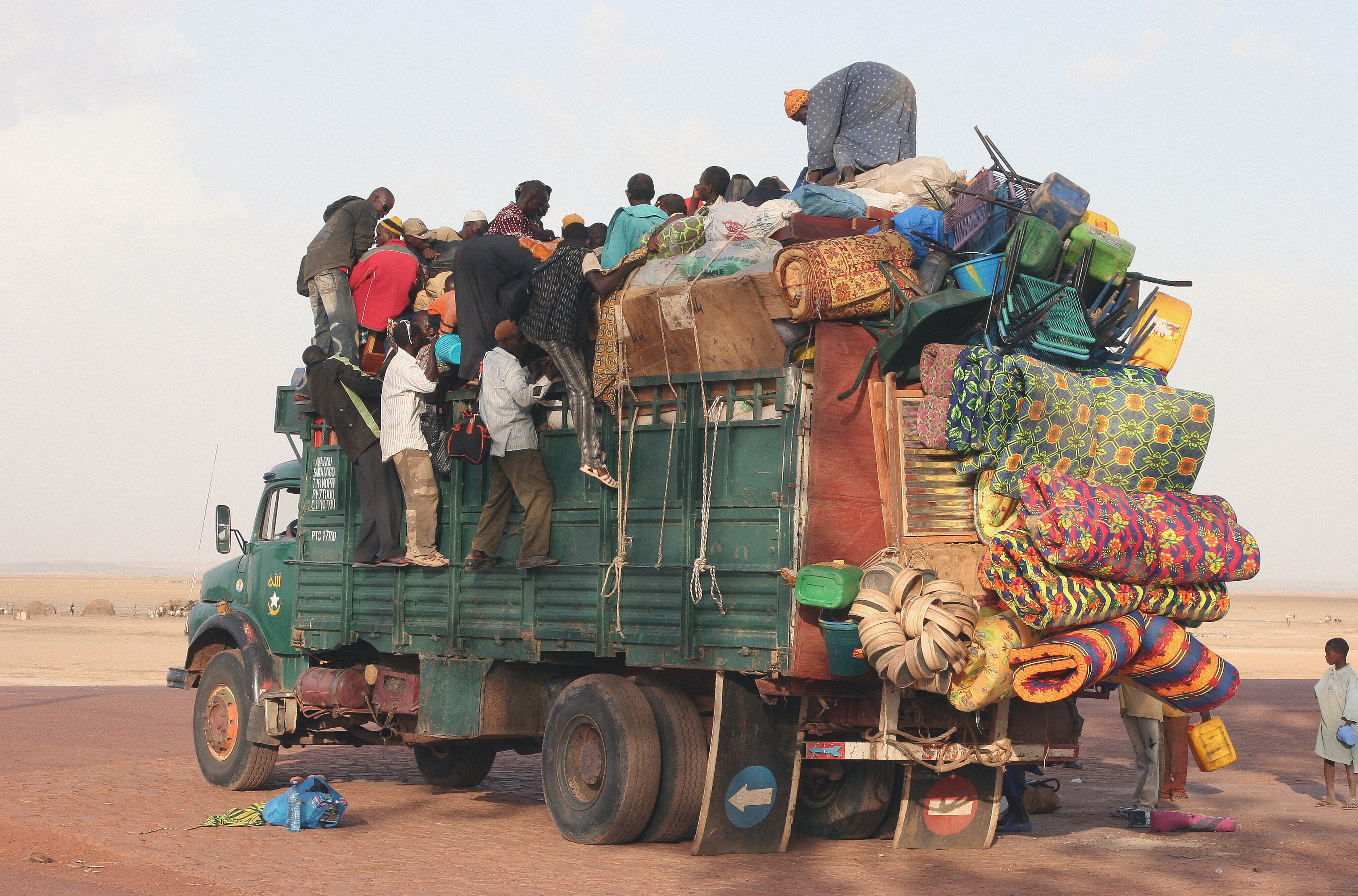 Overloaded truck