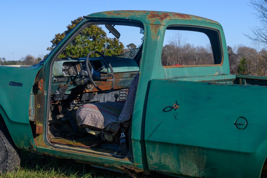 Abandoned pickup at Kelvin A. Lewis farm in Creeds 2