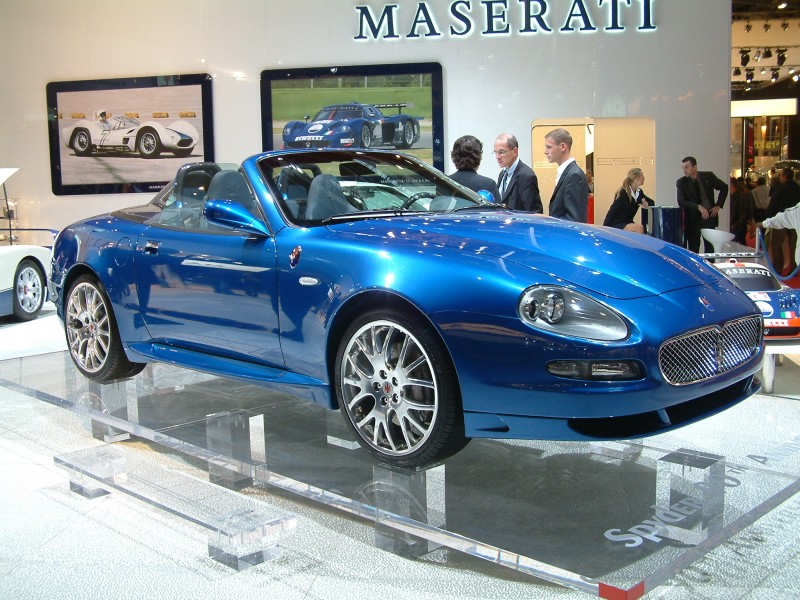 Blue 2004 Maserati Spyder 90th Anniversary