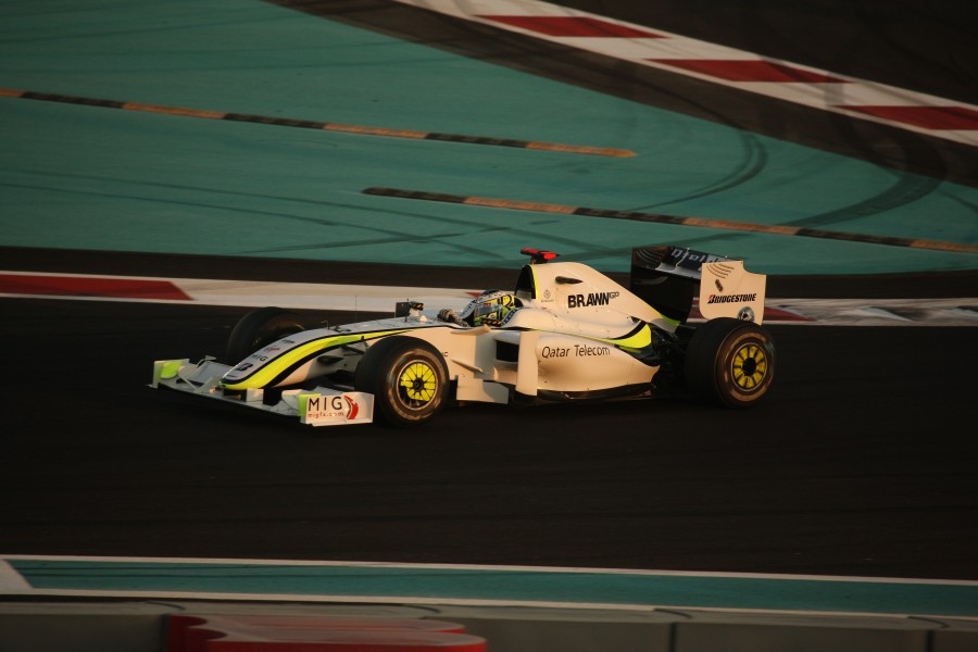 Jenson Button (Brawn BGP 001) on Sunday at 2009 Abu Dhabi Grand Prix