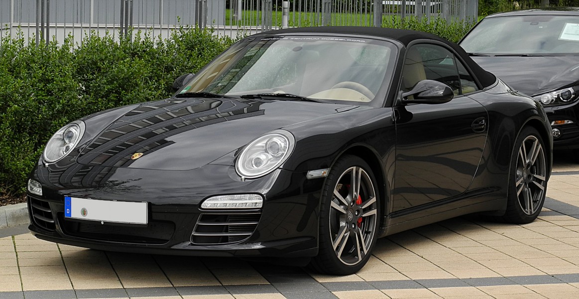 Porsche 911 Cabriolet Black Edition (997, Facelift) – Frontansicht, 2. Juli 2011, Düsseldorf