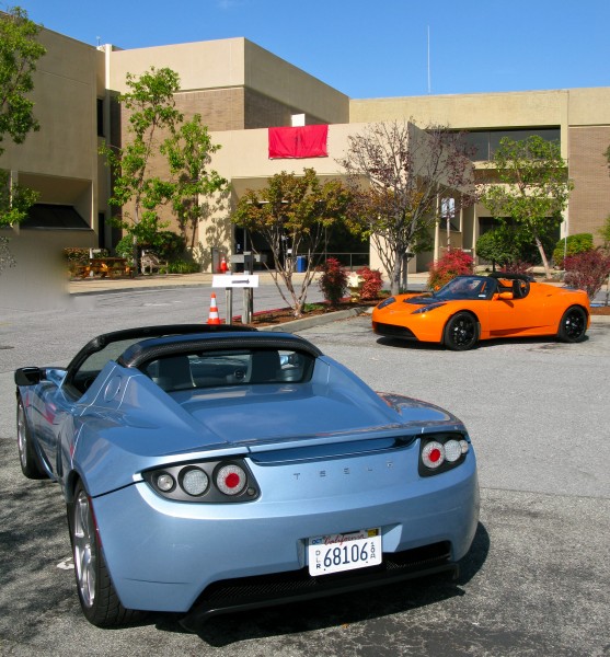 Tesla Roadsters at HQ