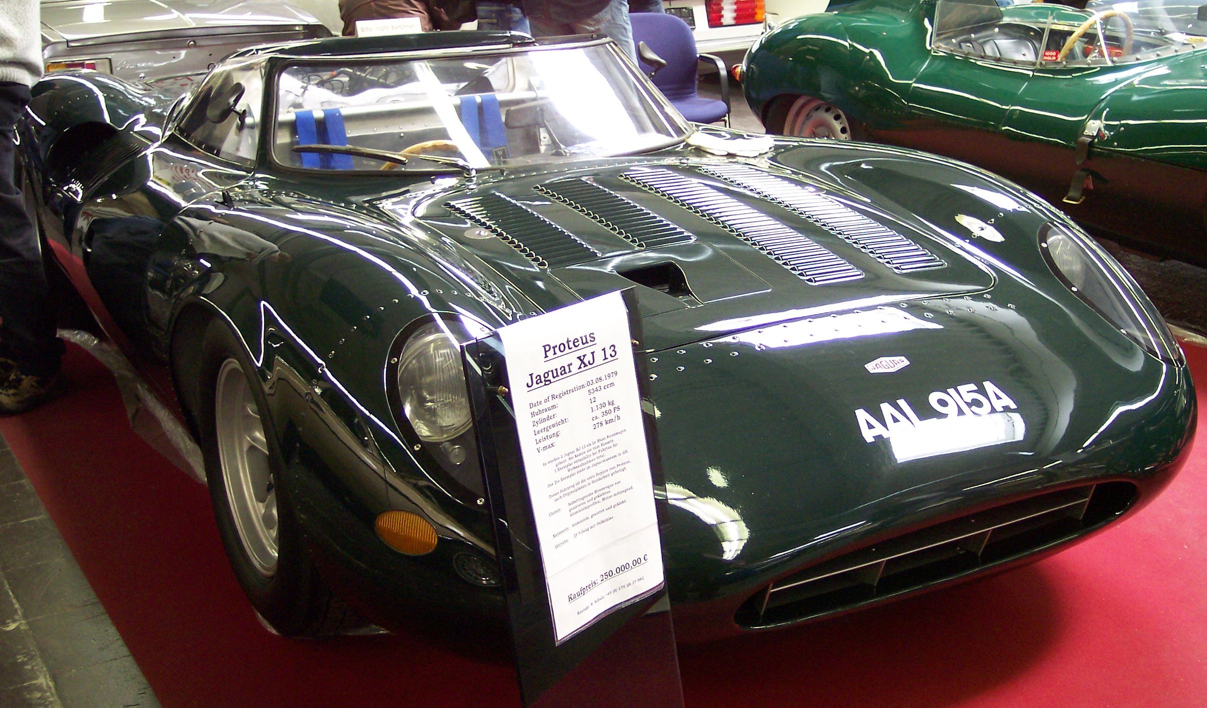 Proteus Jaguar XJ 13 replica green vr TCE