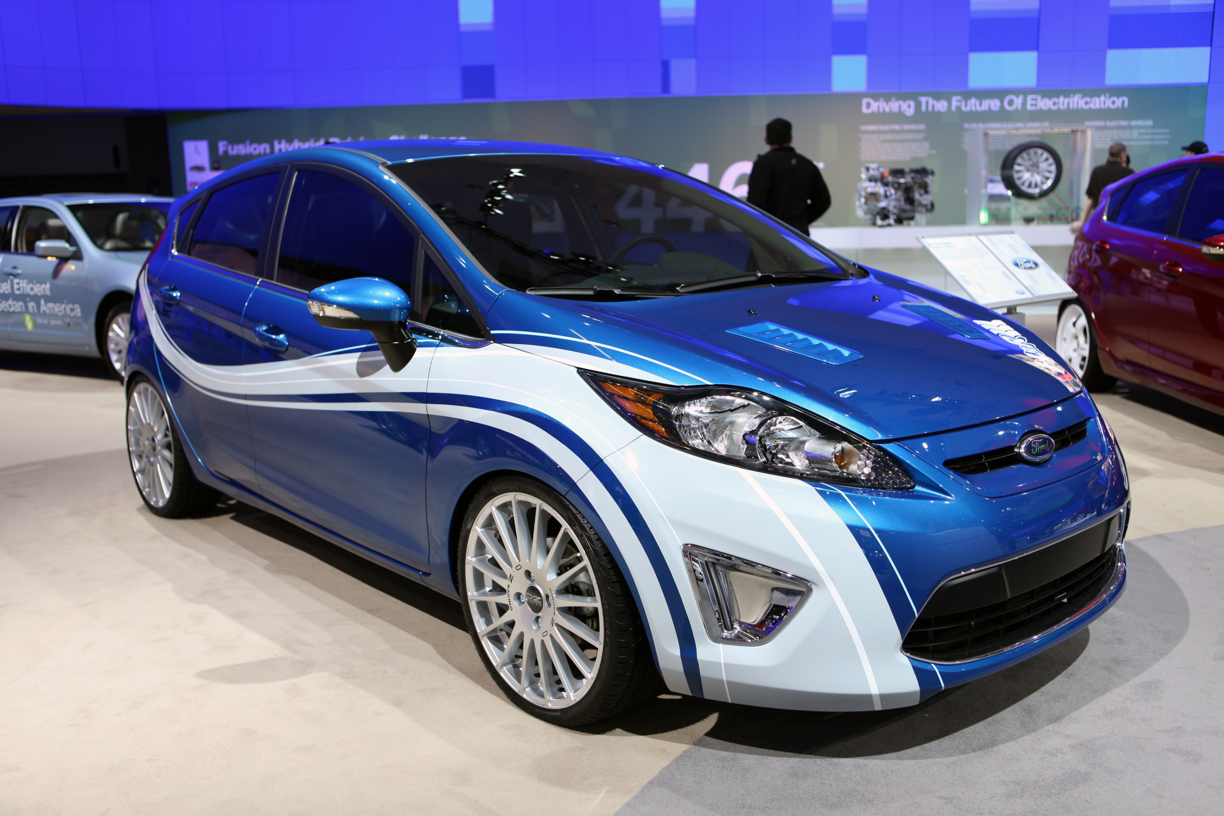 Blue Ford Fiesta fr LA Auto Show 2009