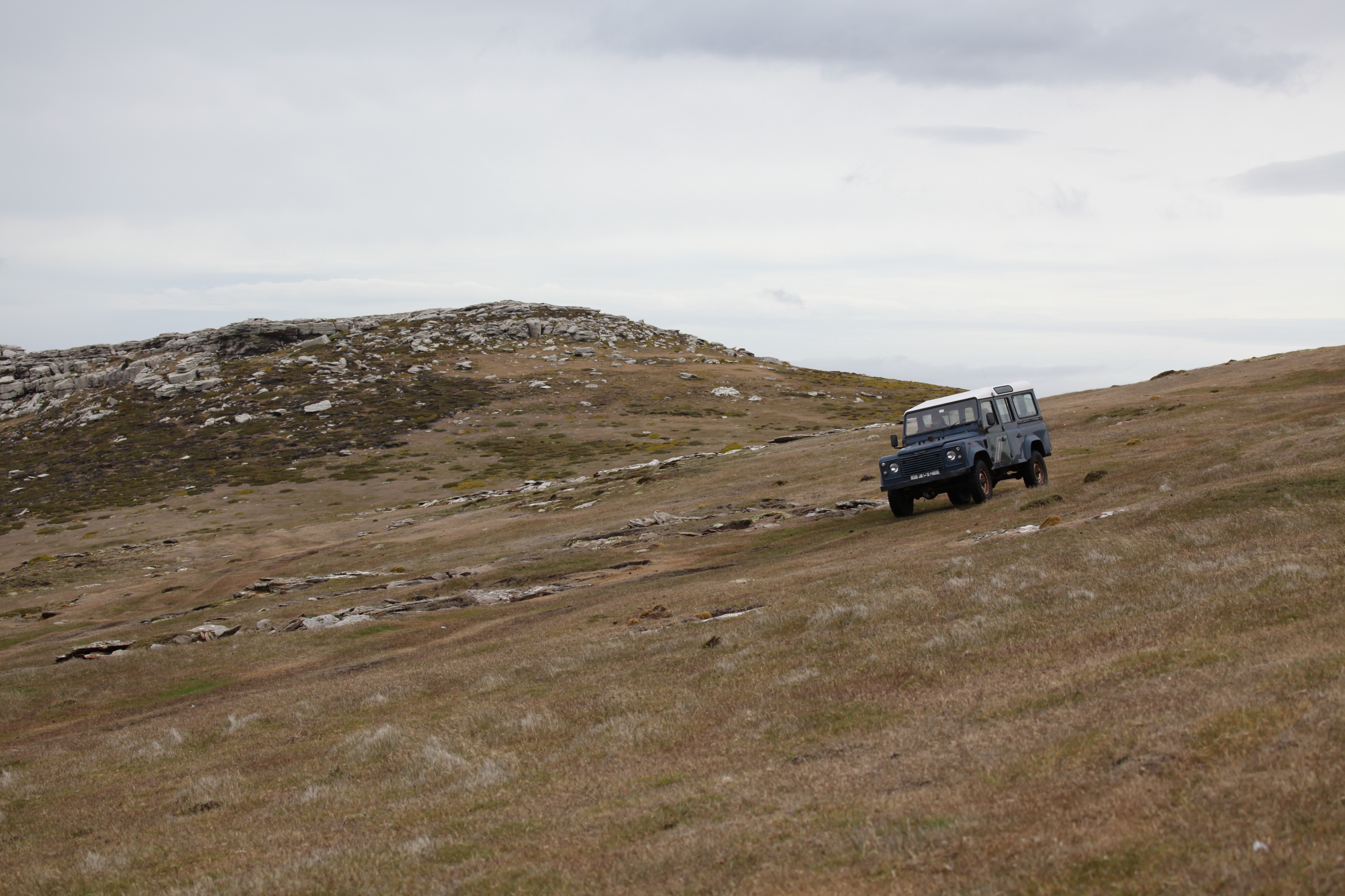 Land Rover Defender on West Point Island (5546014632)