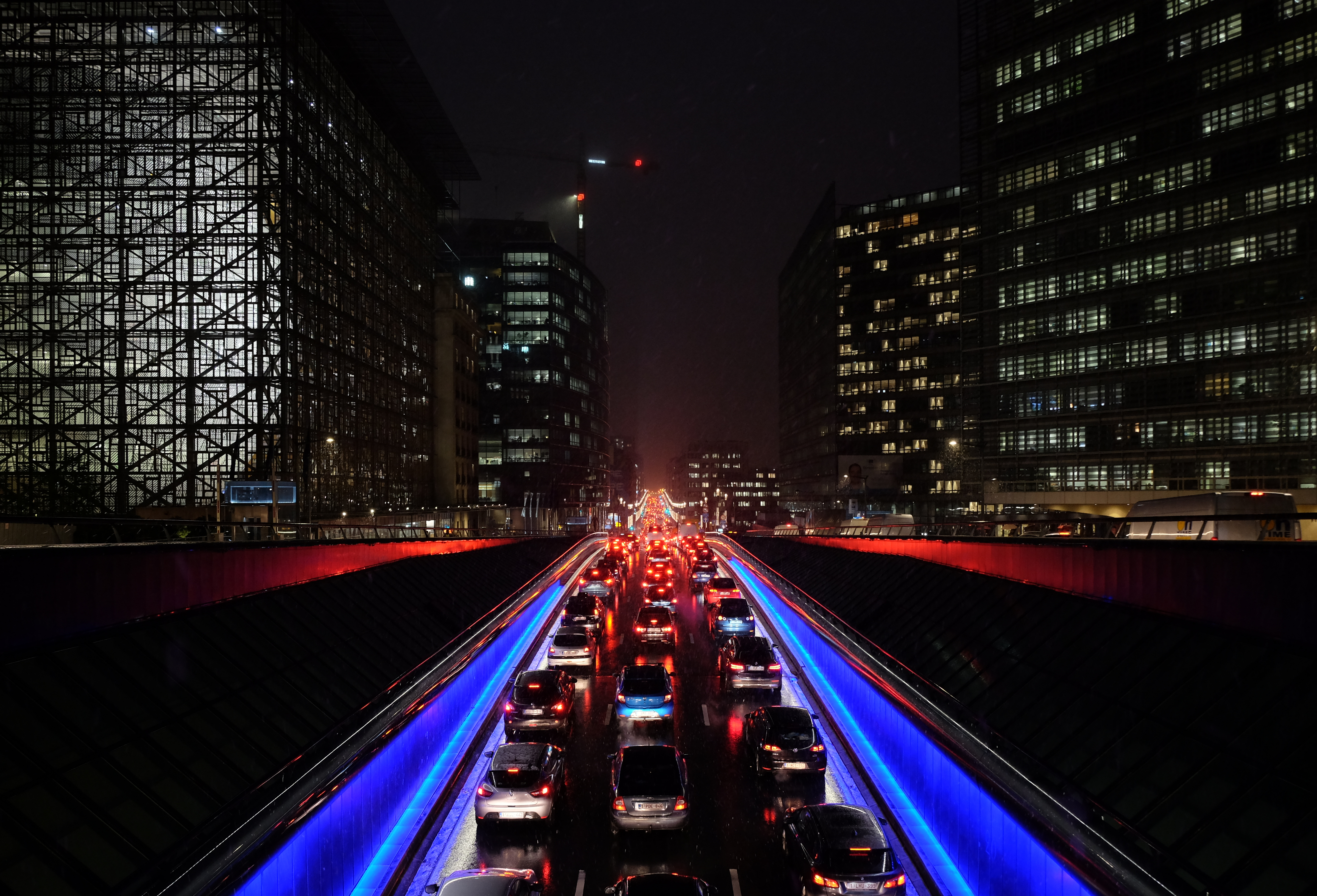 Tunnel Belliard, coming out on Rue de la Loi