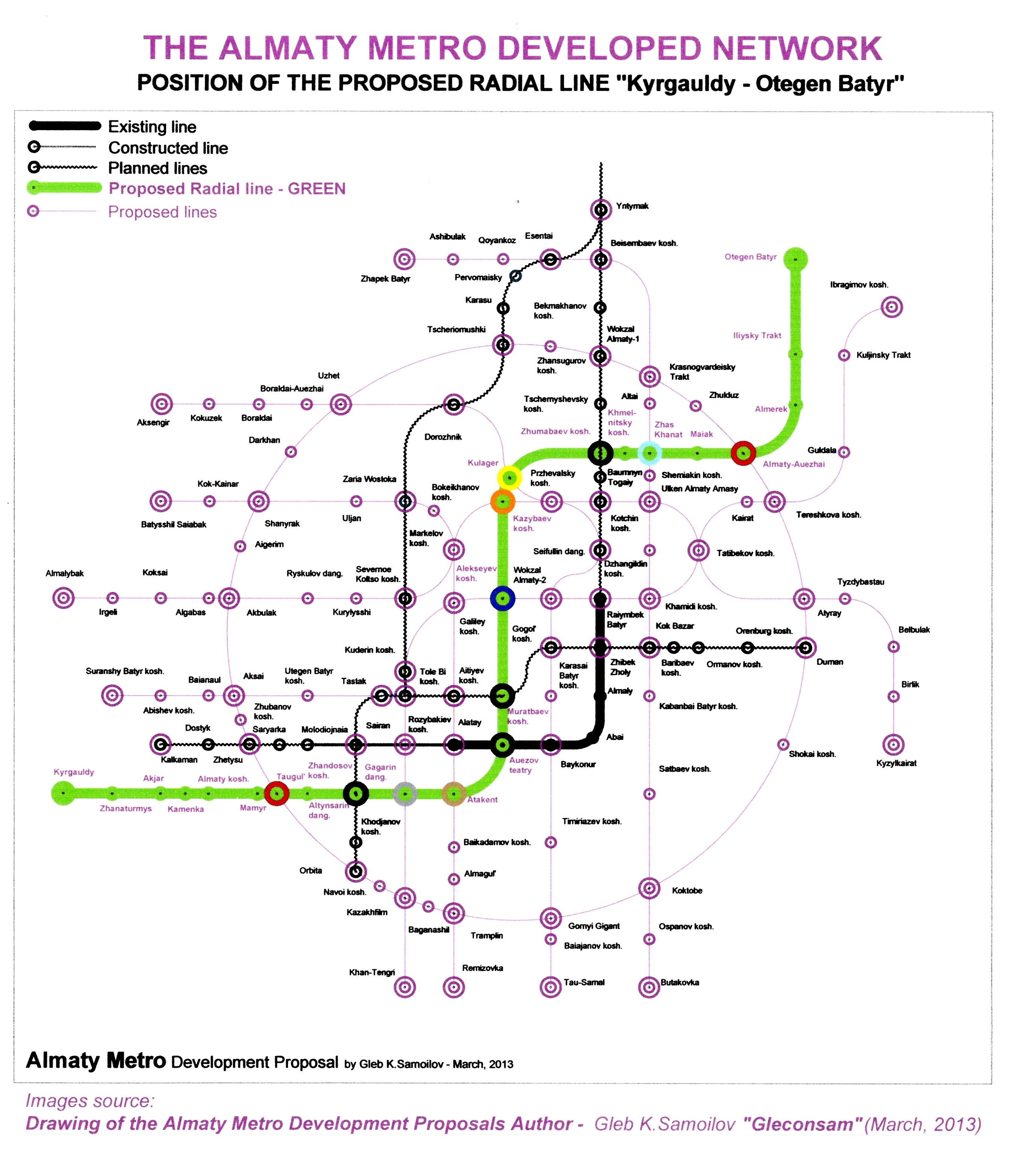 THE ALMATY METRO – the proposed Radial Line “Kyrgauldy – Otegen Batyr” 