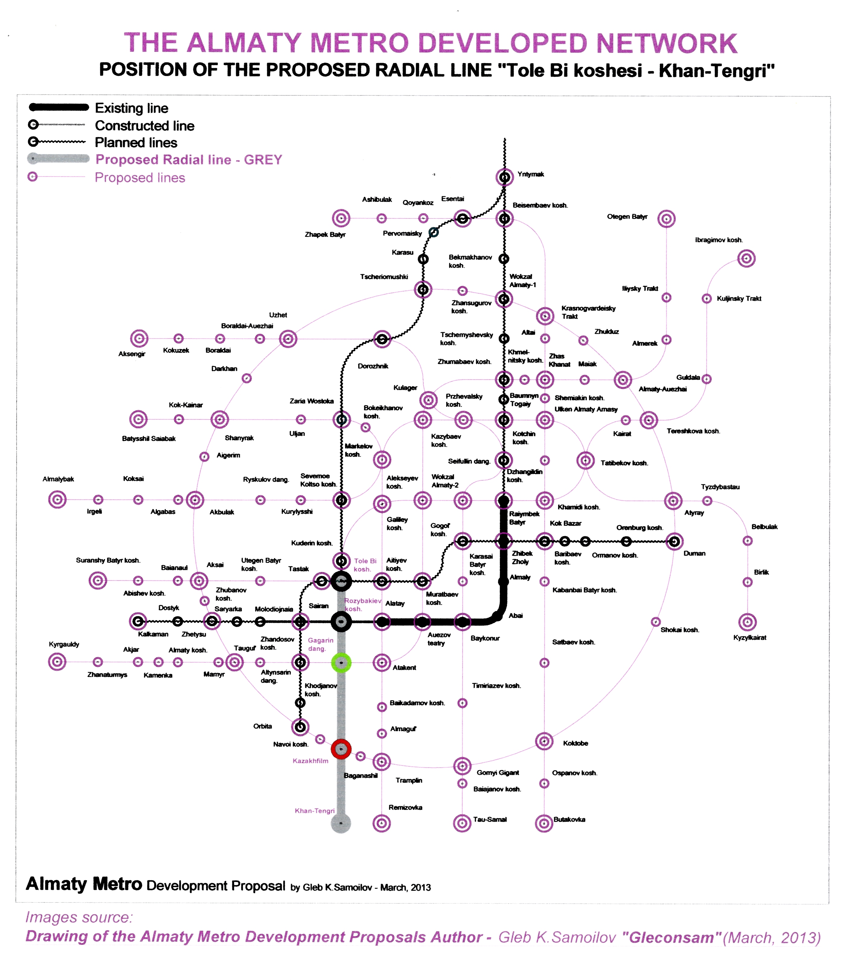 THE ALMATY METRO – the proposed Radial Line “Tole Bi koshesi – Khan-Tengri”  