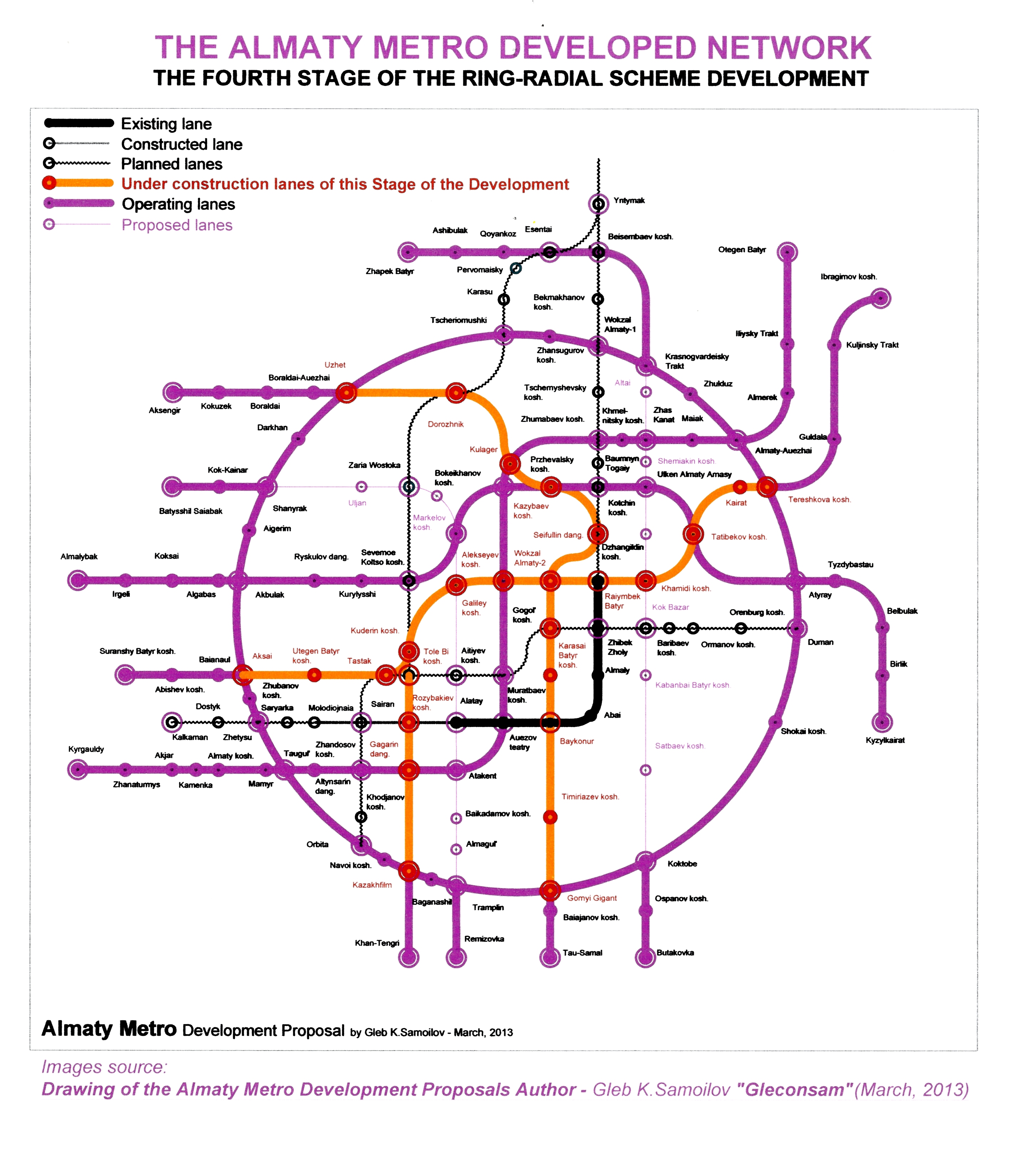 THE ALMATY METRO – the Fourth Stage of the proposed Ring-Radial scheme development  