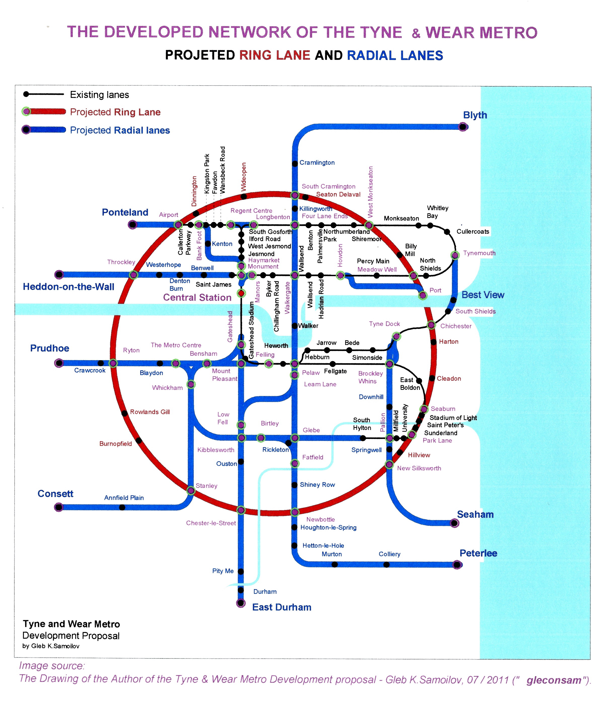 The Tyne and Wear Metro. The Conception of the Network Development - 2011