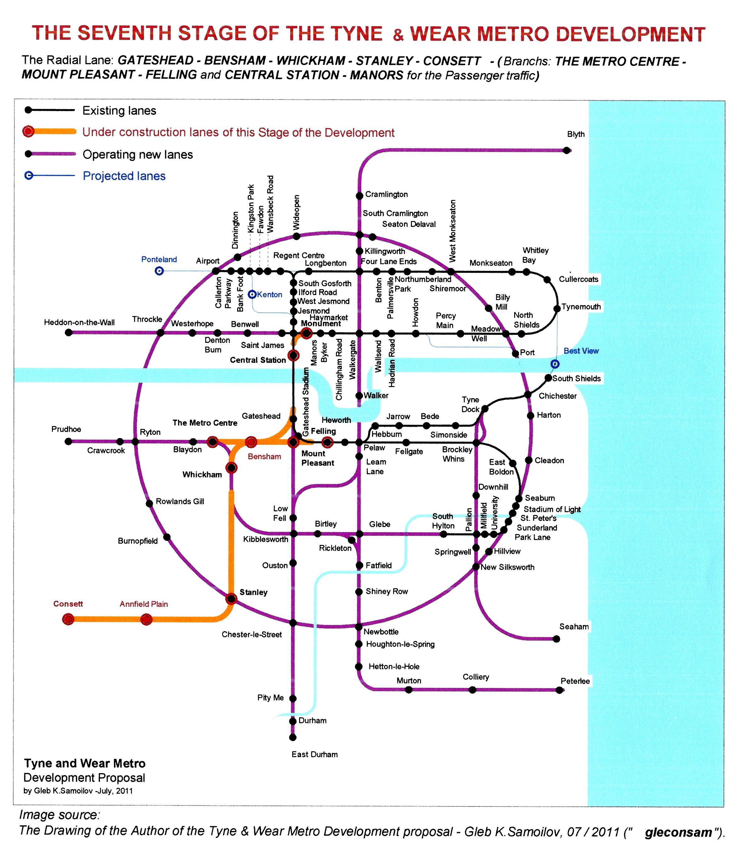 The Tyne and Wear Metro - the Seventh stage of New Development