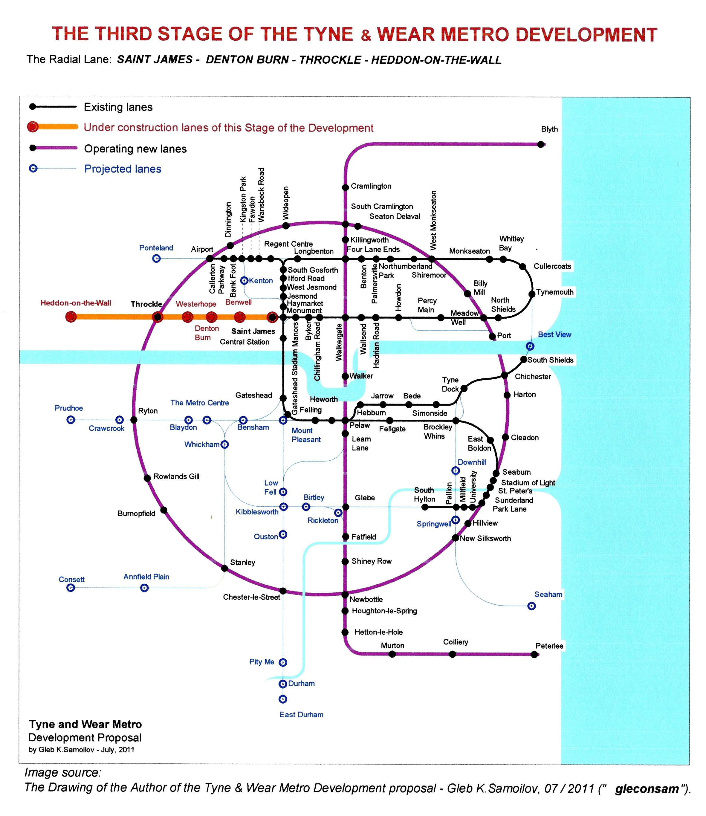 The Tyne and Wear Metro - the Third stage of New Development