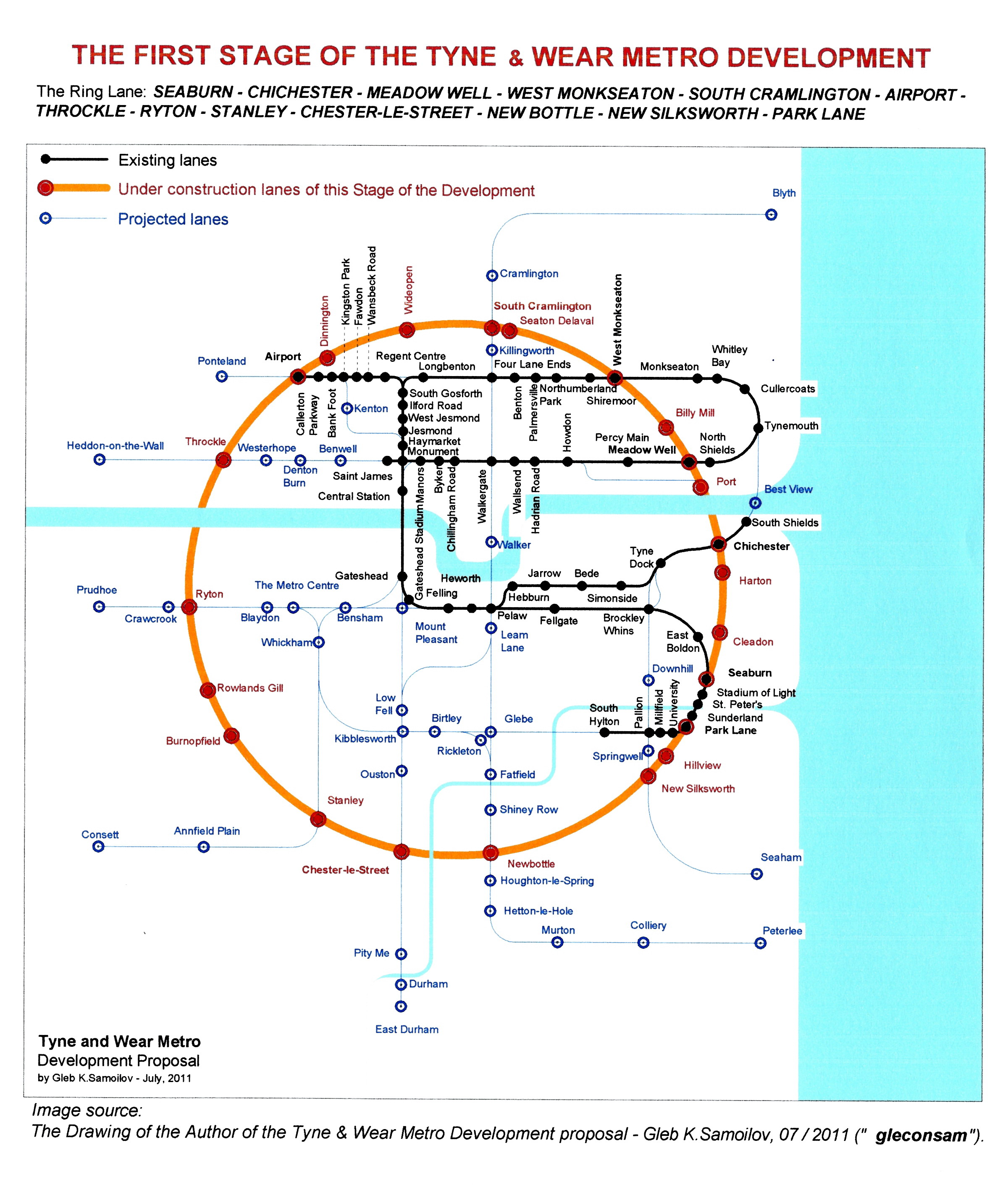 The Tyne and Wear Metro - the First stage of the New Development