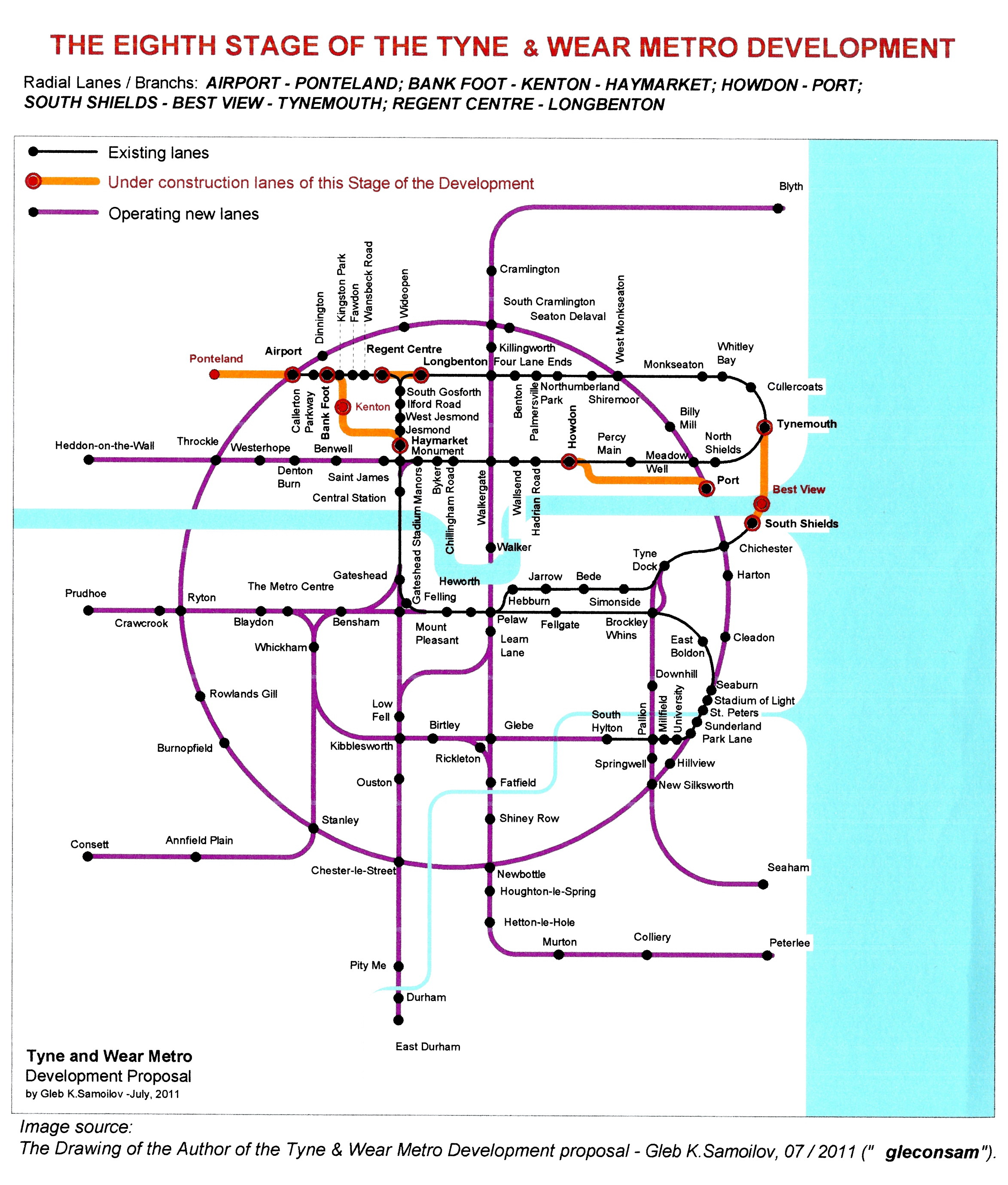 The Tyne and Wear Metro - the Eighth stage of New Development