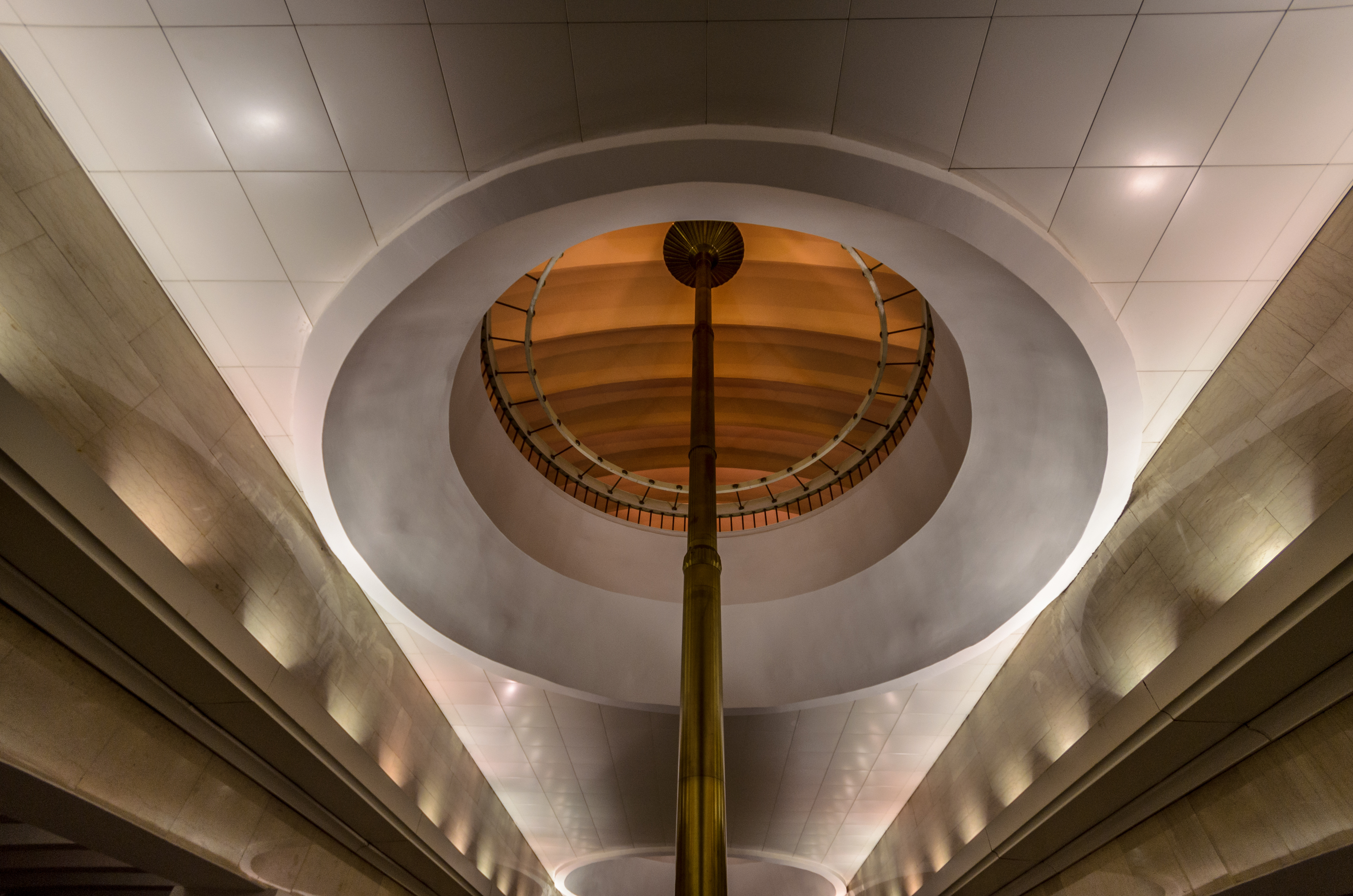 Metro SPB Line5 Sportivnaya View from Lower Hall