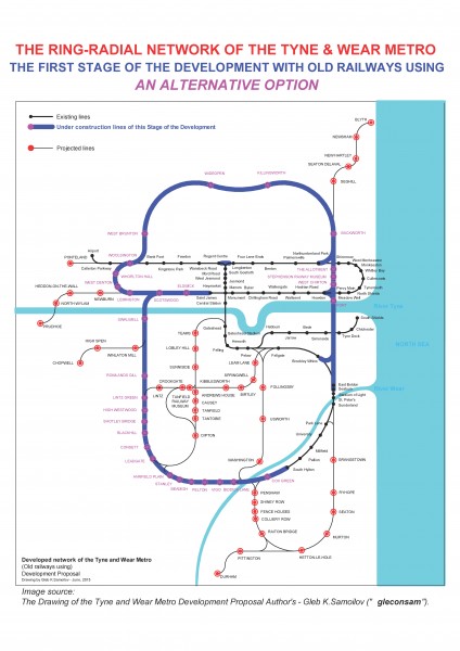 An alternative 1-st stage for the Tyne and Wear Metro Development