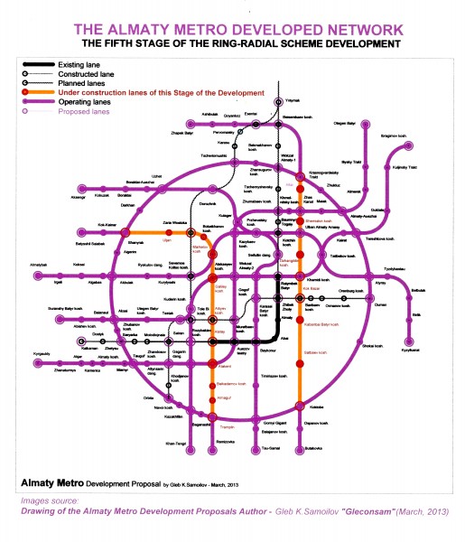 THE ALMATY METRO – the Fifth Stage of the proposed Ring-Radial scheme development  