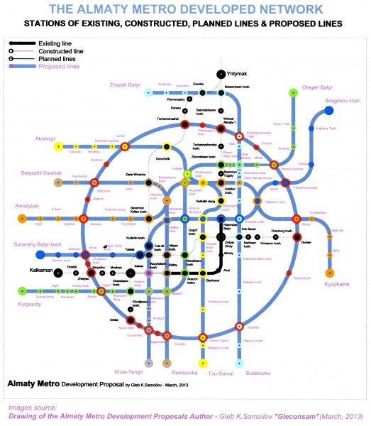 The Almaty Metro Developed network