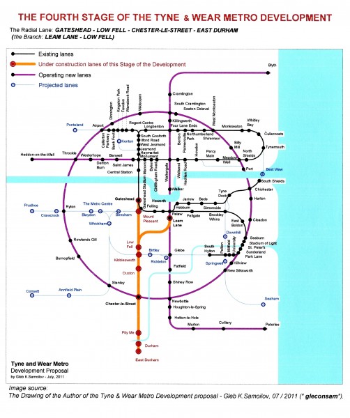 The Tyne and Wear Metro - the Fourth stage of New Development