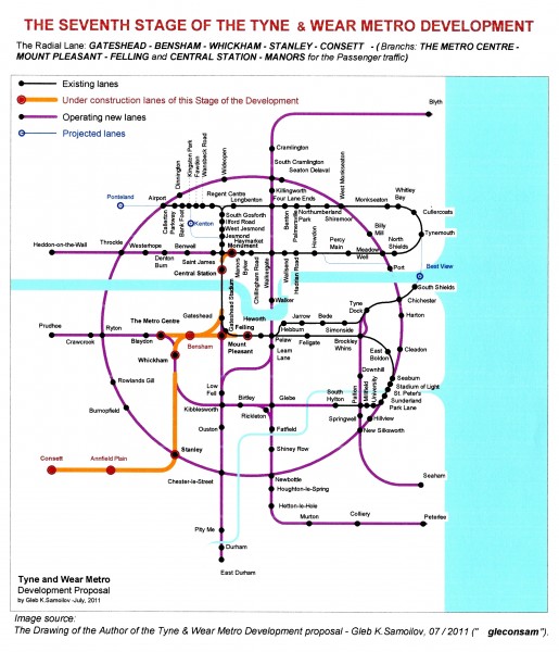 The Tyne and Wear Metro - the Seventh stage of New Development