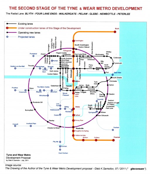 The Tyne and Wear Metro - the Second stage of New Development