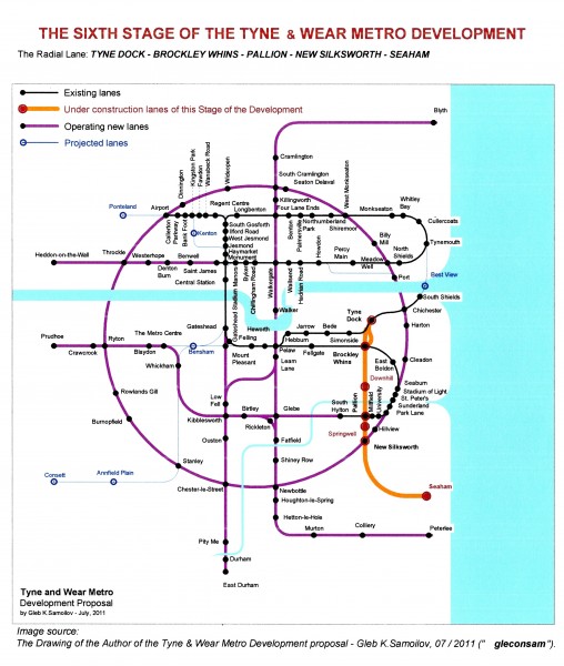 The Tyne and Wear Metro - the Sixth stage of New Development