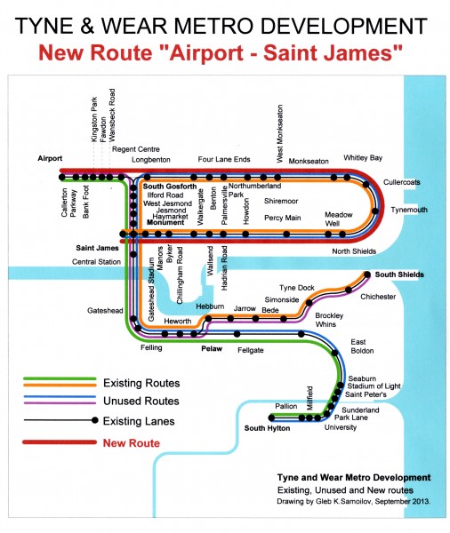 Option of the Tyne and Wear Metro new Route