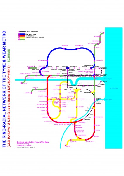 Old railways using for the Tyne and Wear Metro