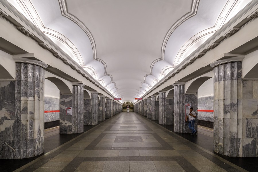 Metro SPB Line1 Baltyskaya Central Hall