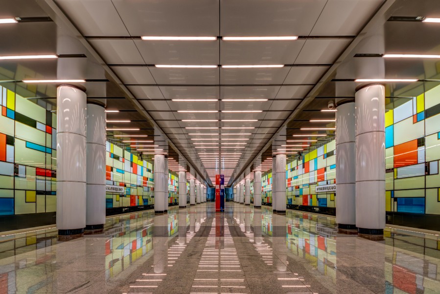 Moscow Rumyantsevo Metro station 04-2016