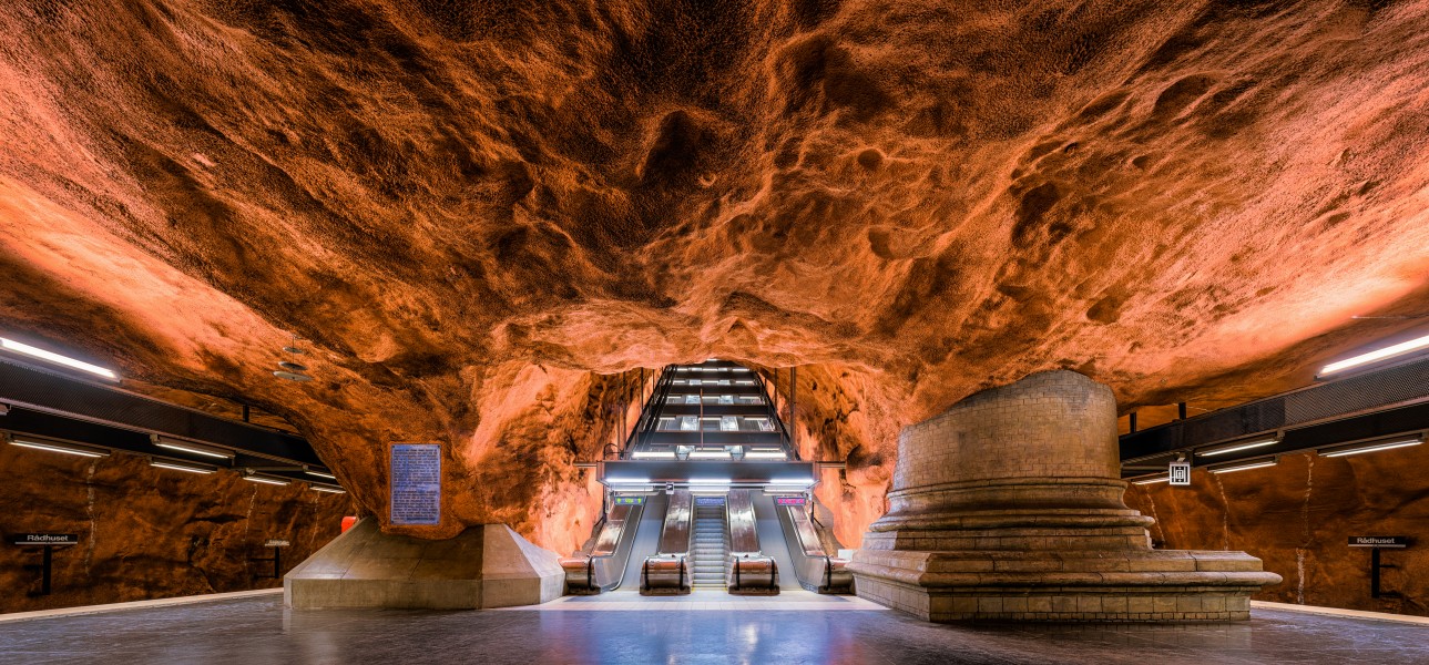 Rådhuset underground metro station Stockholm 2016 01