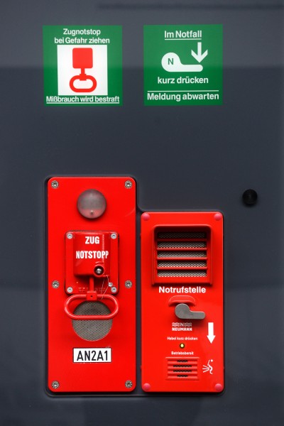 Zugnotstopp Notrufstelle