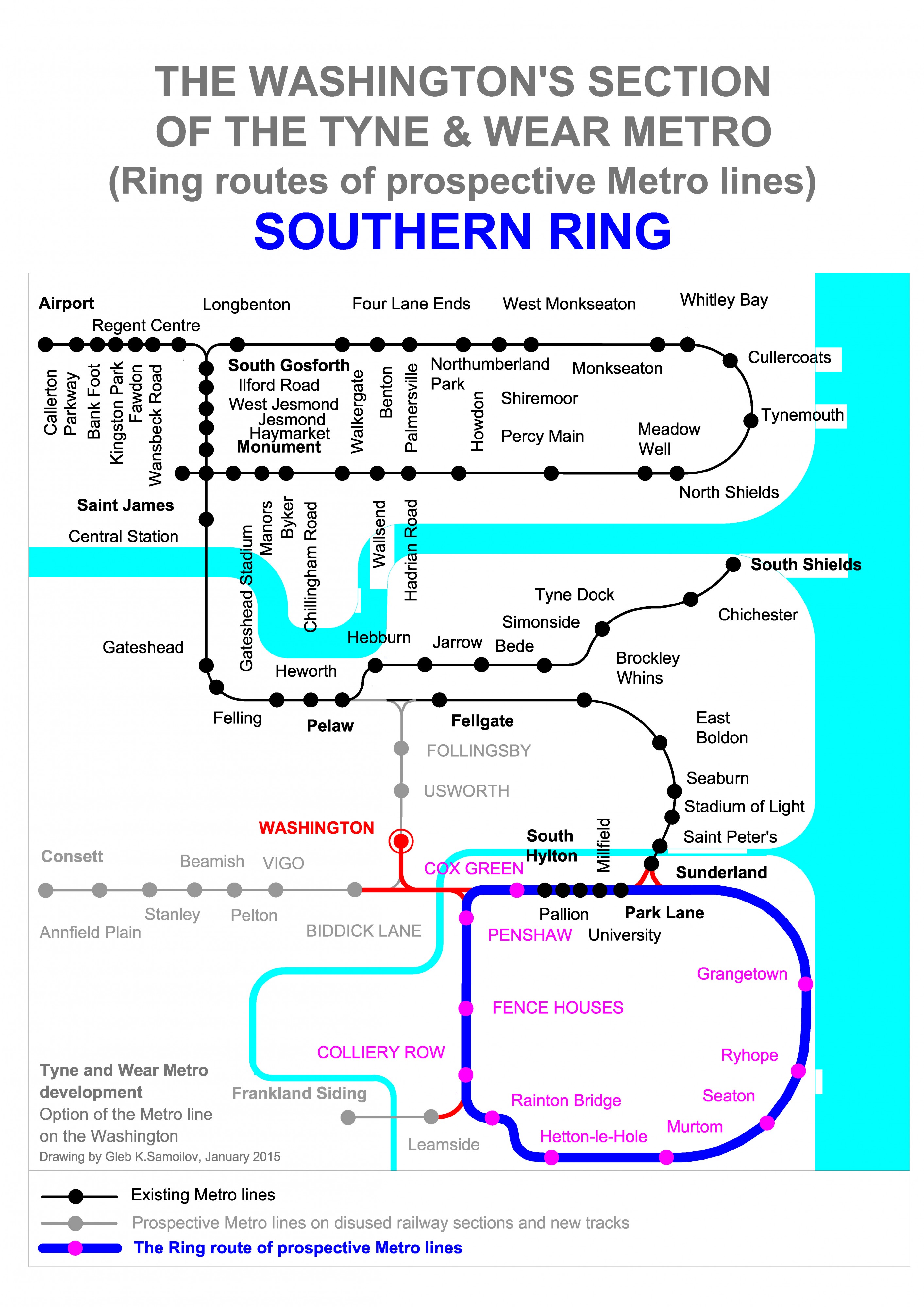 THE SOUTHERN RING - Ring route of prospective Tyne and Wear Metro lines at the Washington’s section