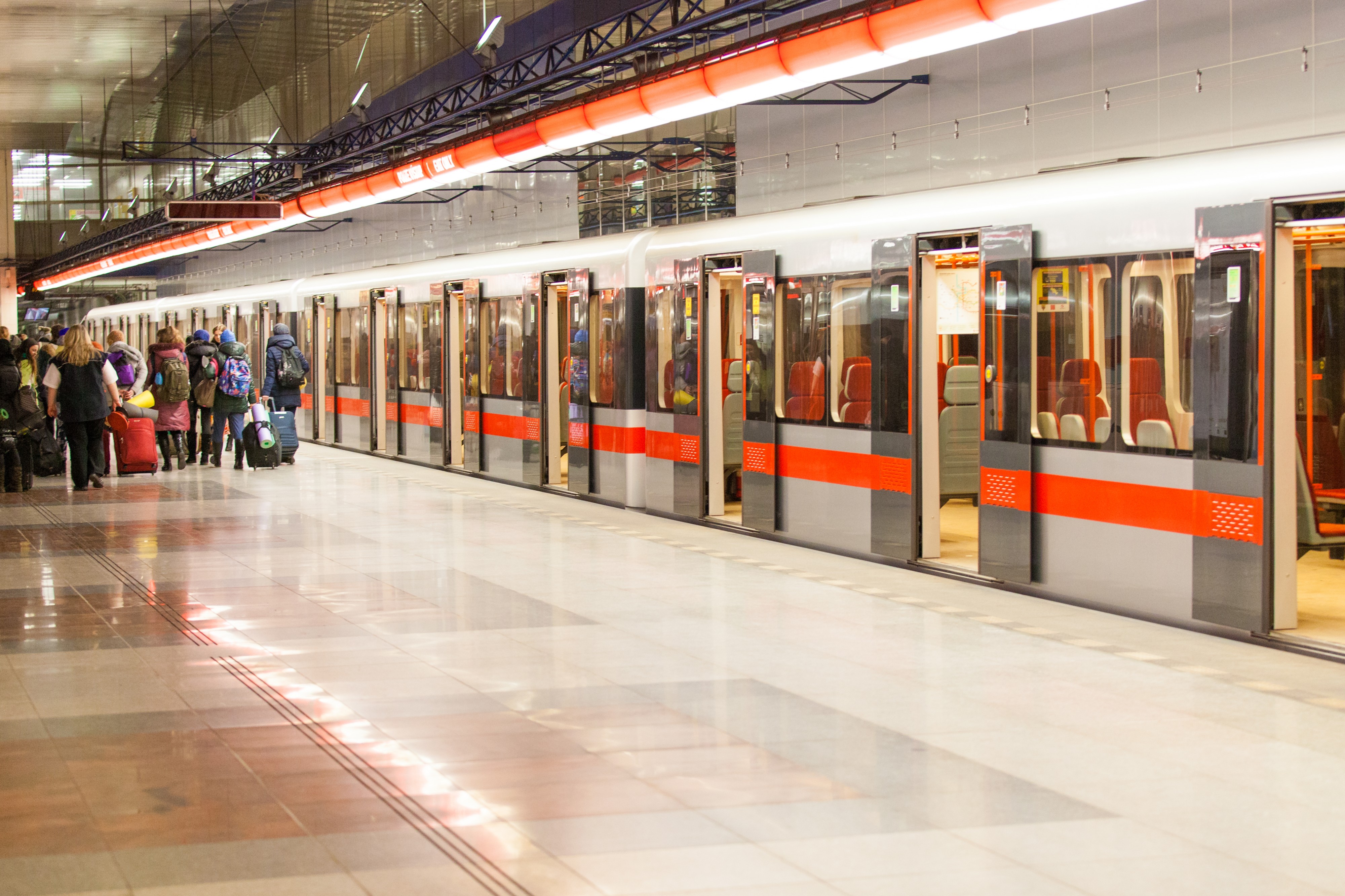 Prague metro in January 2015