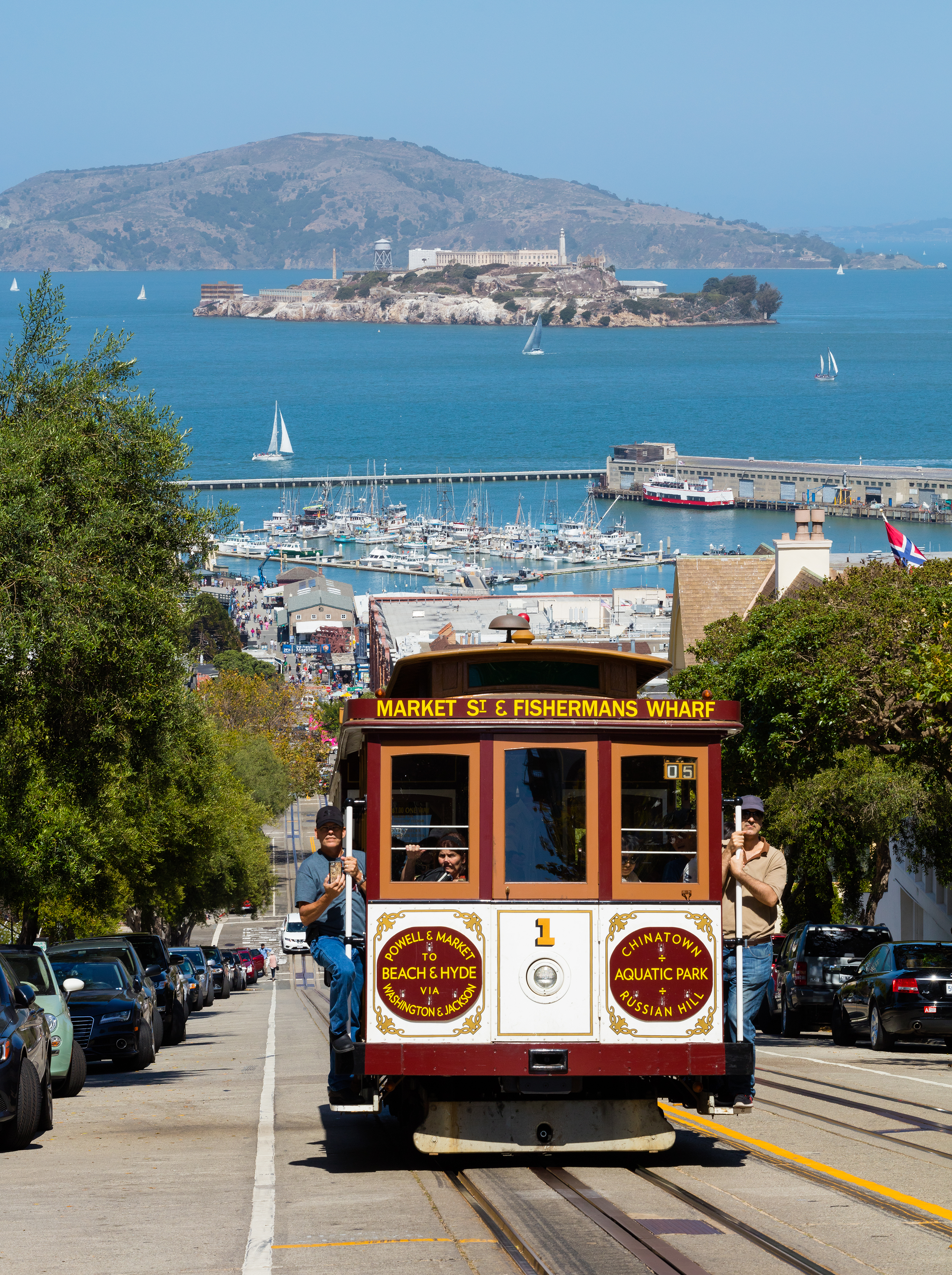 Cable Car No. 1 and Alcatraz Island