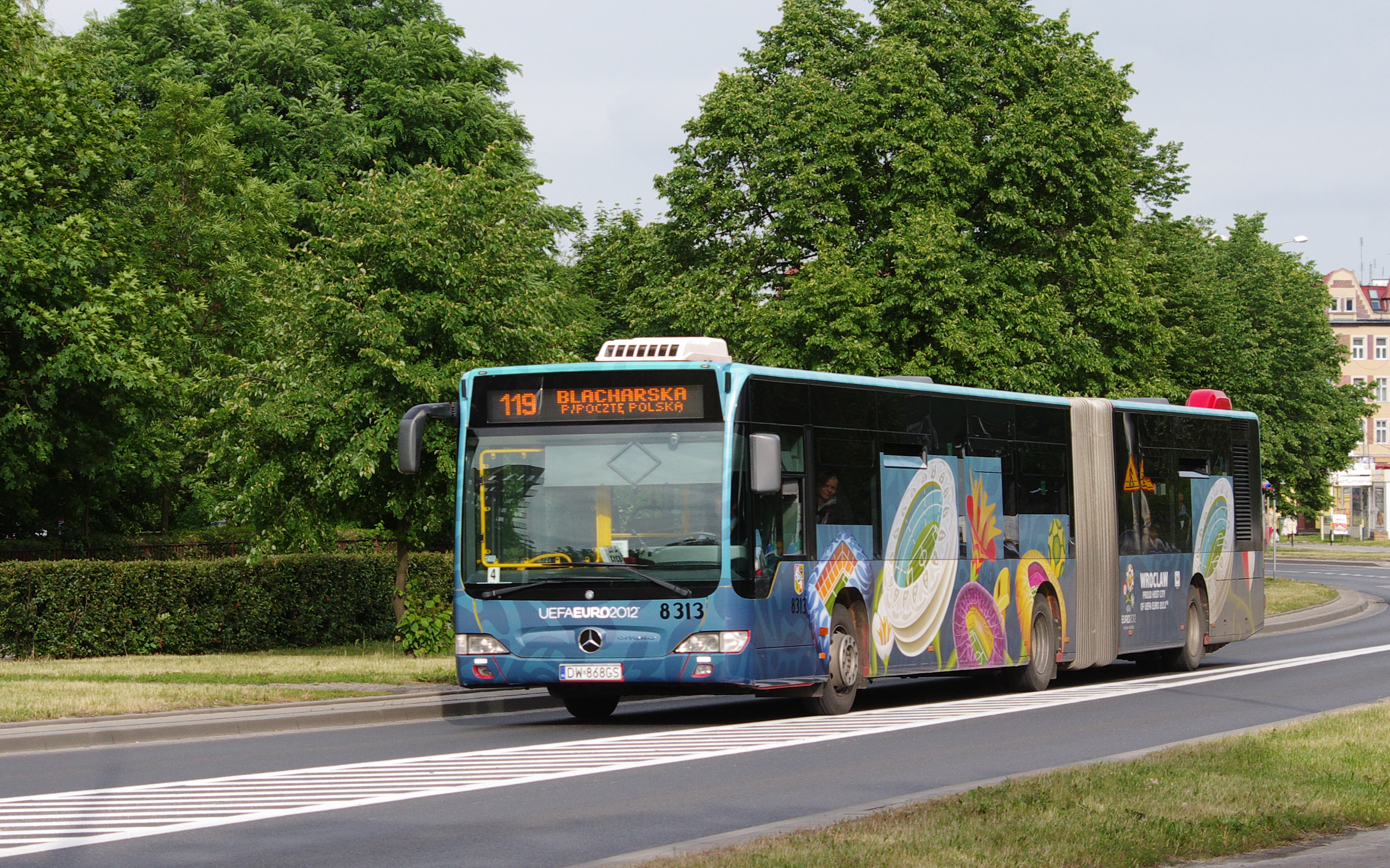 Mercedes-Benz O530G owned by MPK Wrocław (Poland, June 2012)