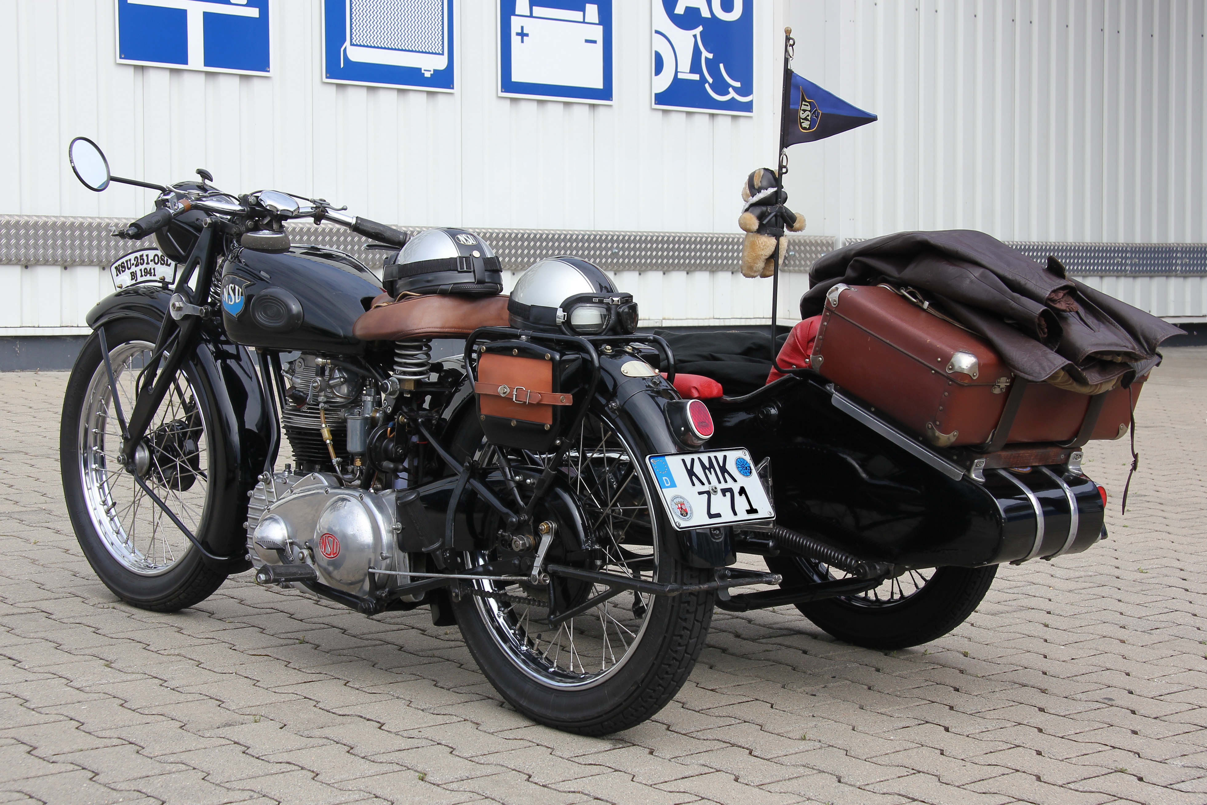 NSU 251 OSL, Bj. 1941, Gespann (hinten)