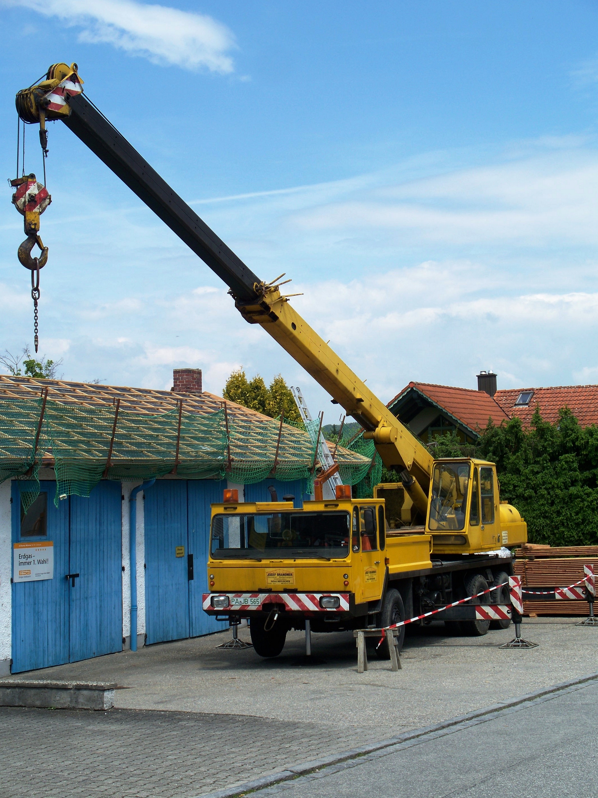 Old crane truck