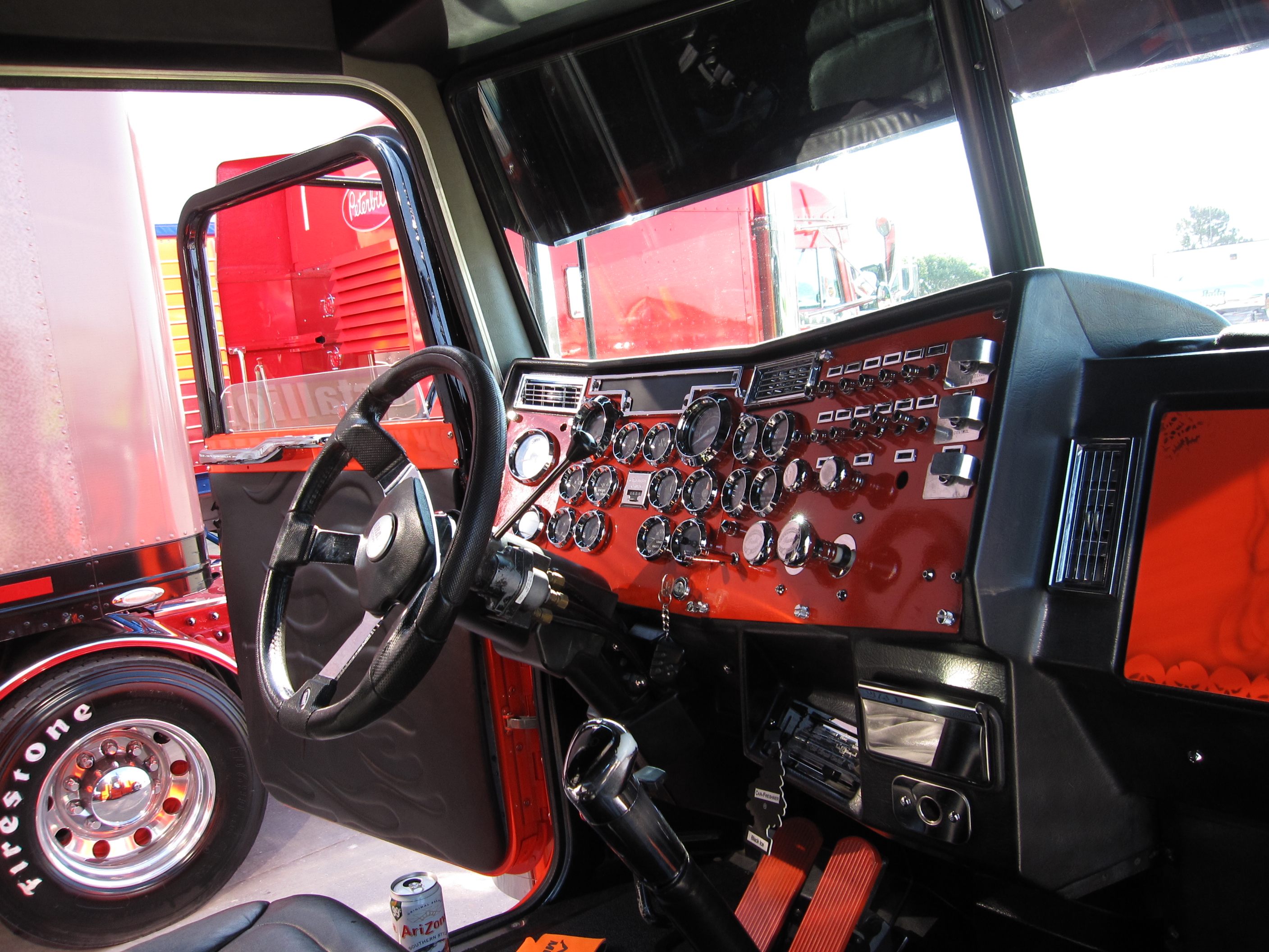 Peterbilt inside truck