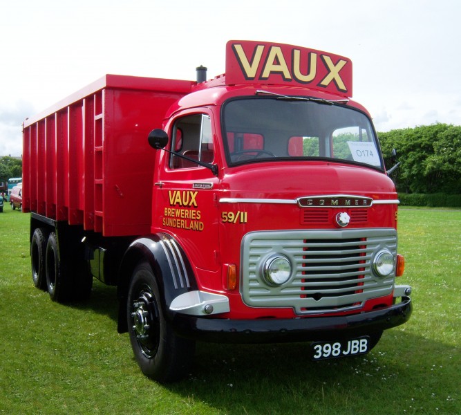 1959 Commer QX Unipower (398 JBB) tipper lorry, 2012 HCVS Tyne-Tees Run cropped