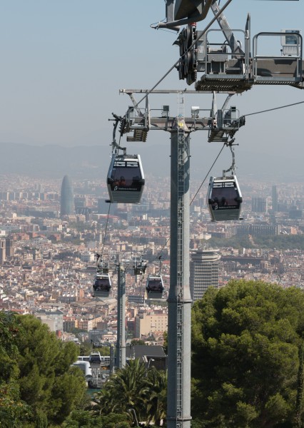 Barcelona August 2014 - Seilbahn de Montjuic 003