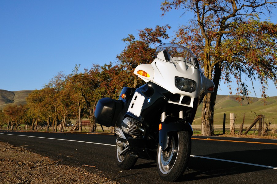 BMW on a country road