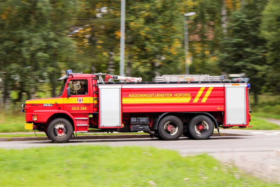 Brandbil i Hofors