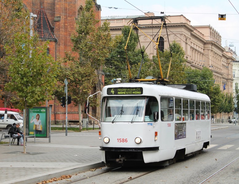 Brno, Joštova, Tatra T3M č. 1586 (2013-09-29; 01)