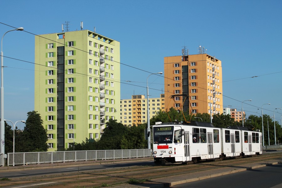 Brno, Královo Pole, Palackého tř., most přes Hradeckou, zvláštní jízda BMHD.cz 2013 (02)