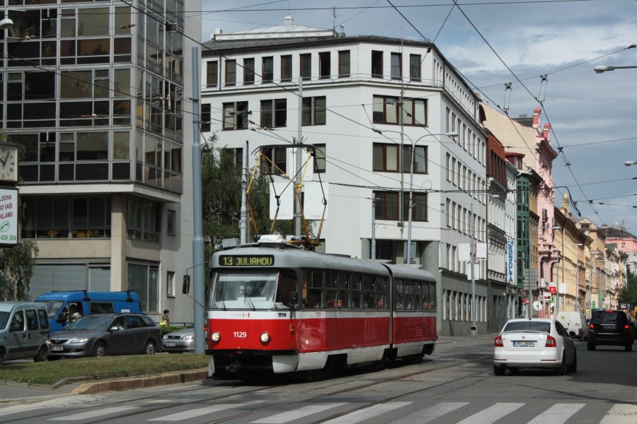 Brno, Veveří, Tatra K2YU č. 1129 (01)